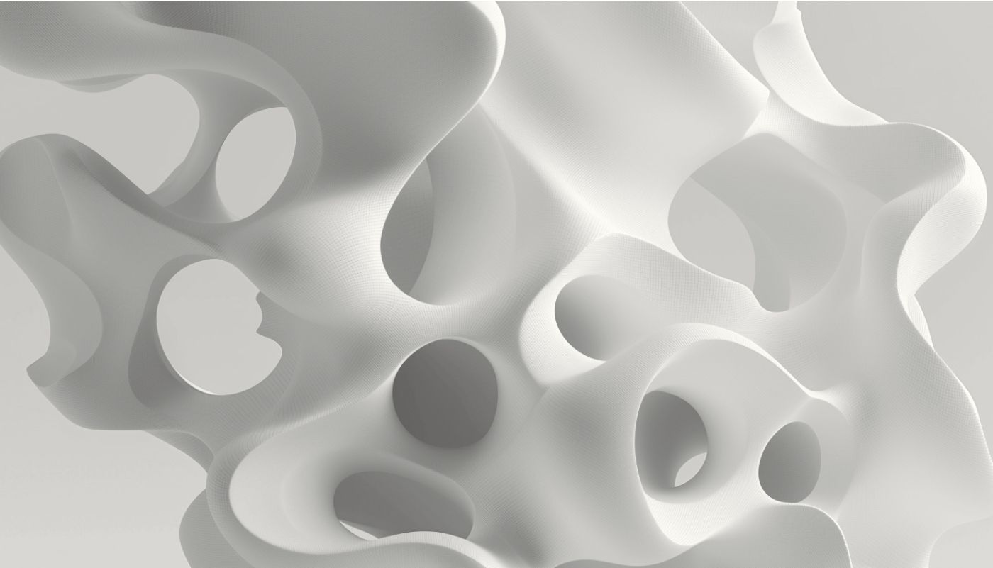 Abstract white shape