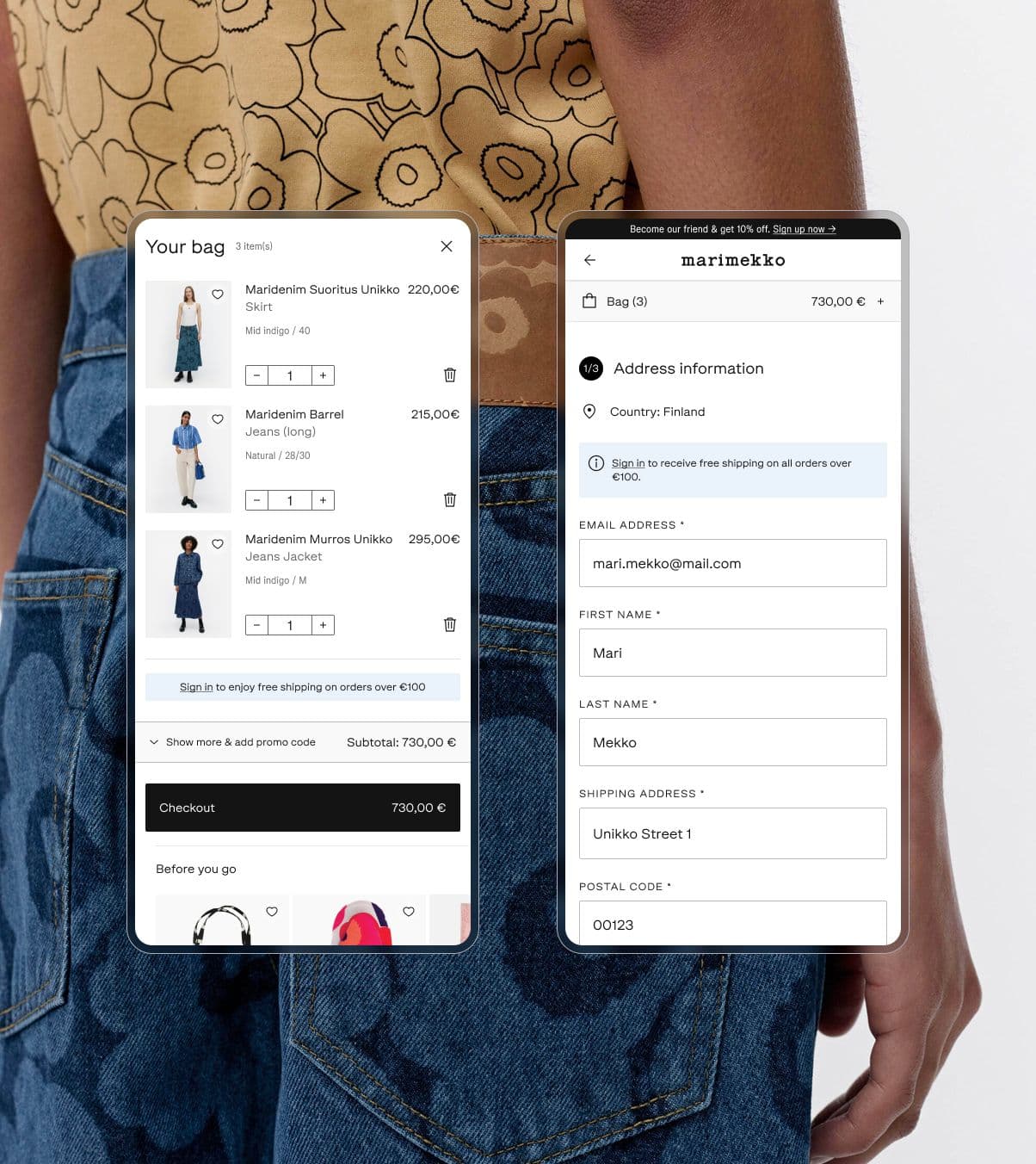 Marimekko UI views