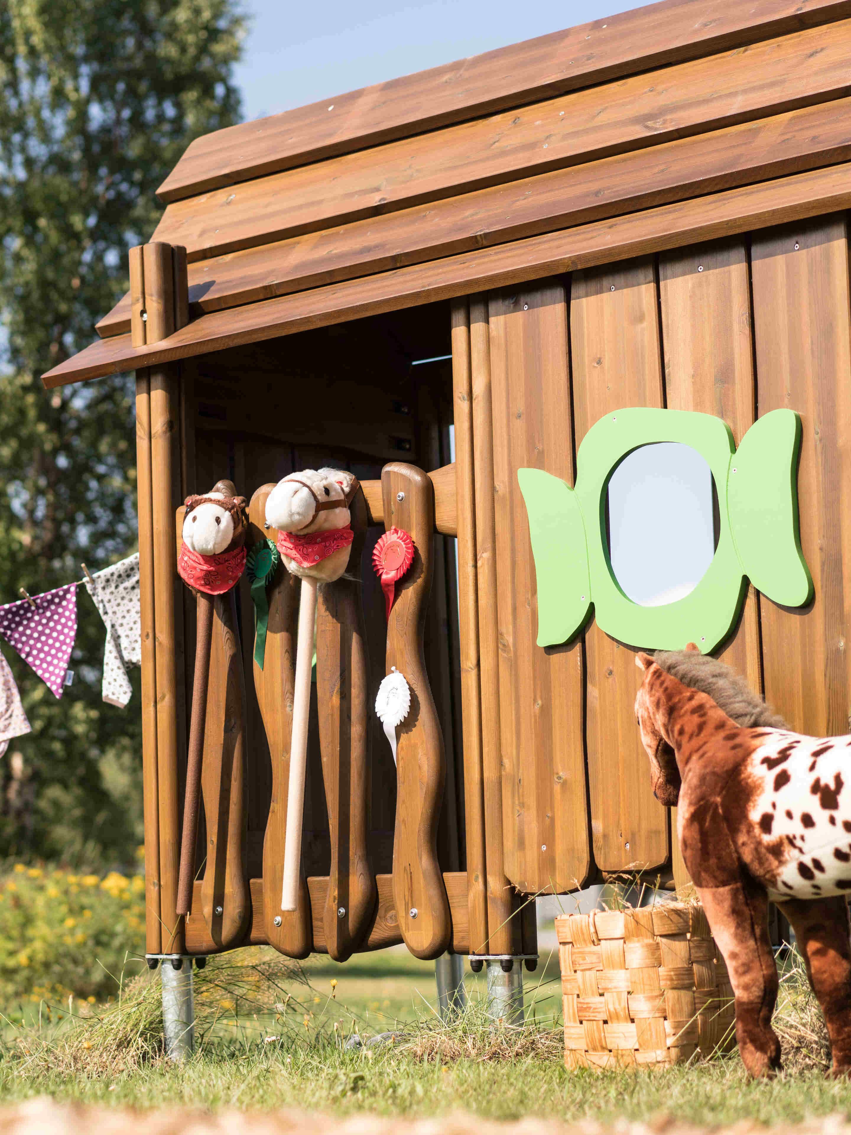 Lappset playhouse with hobby horses