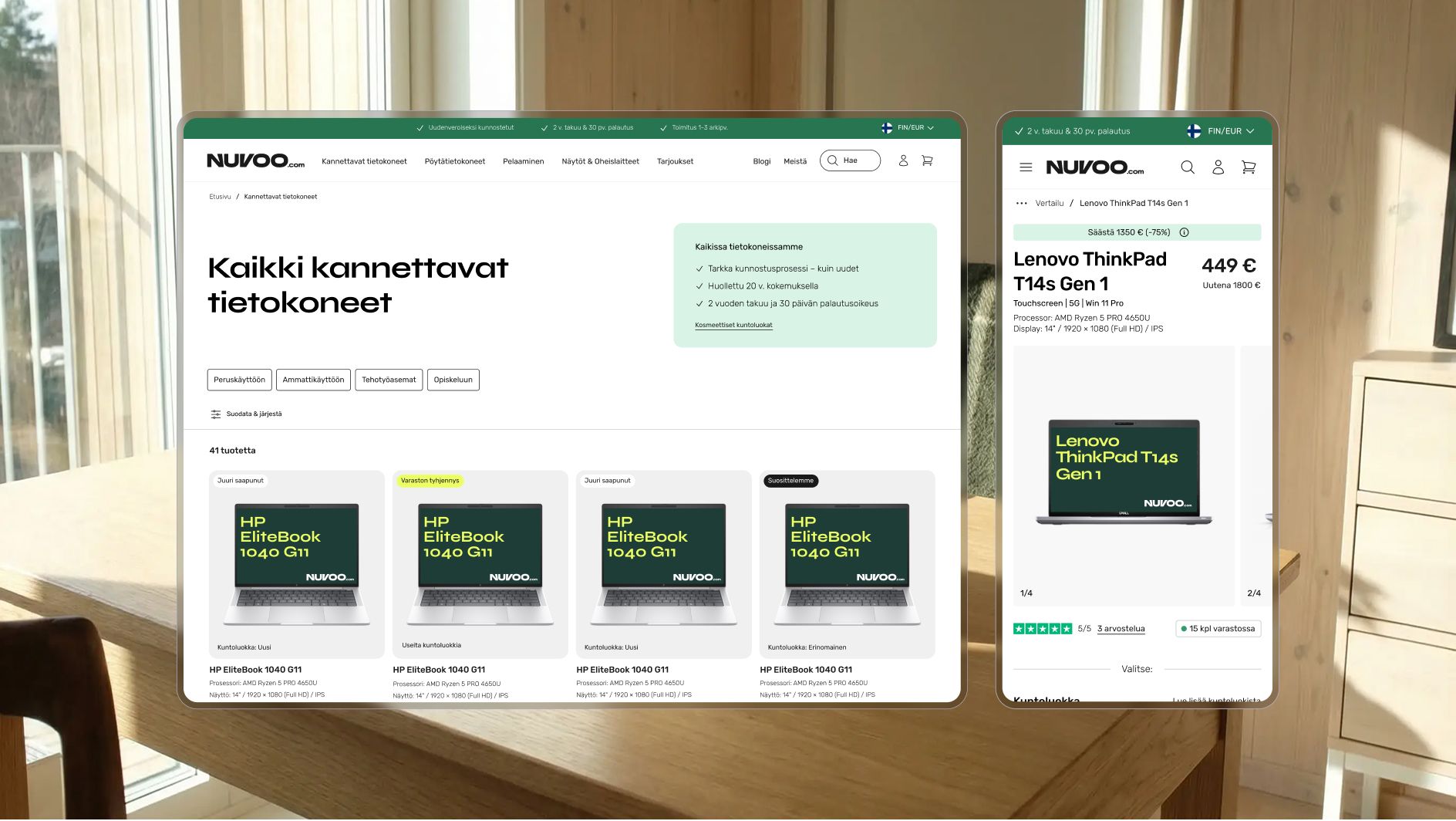 Image of Nuvoo's webstore