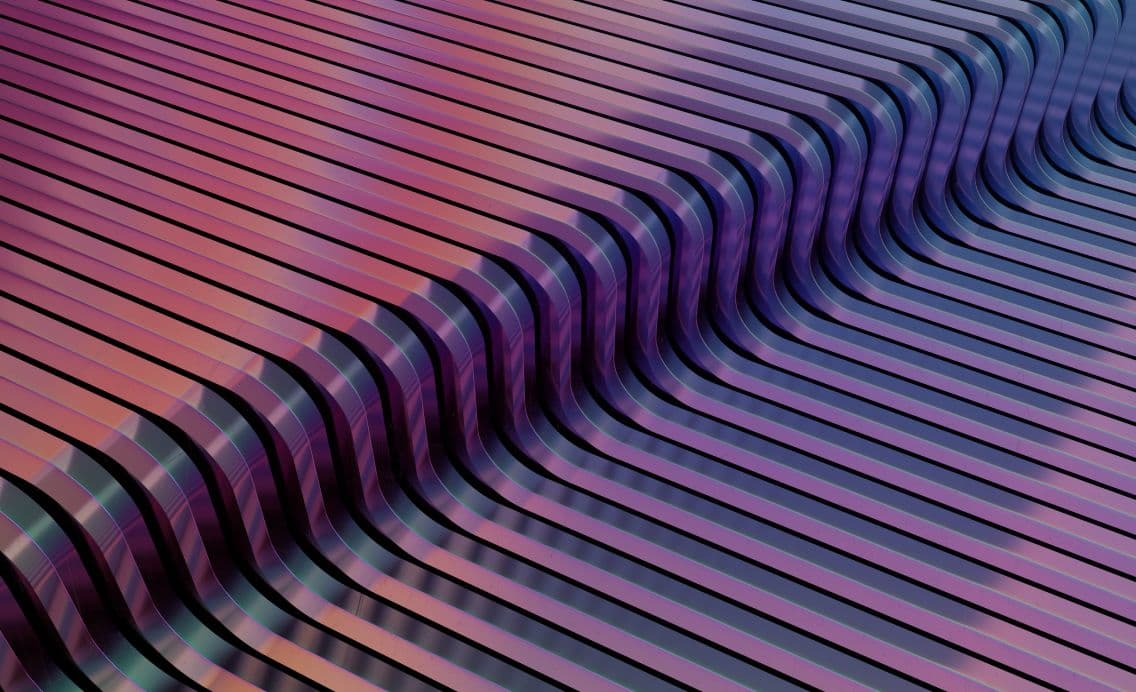 Abstract image of a metallic surface with a curve