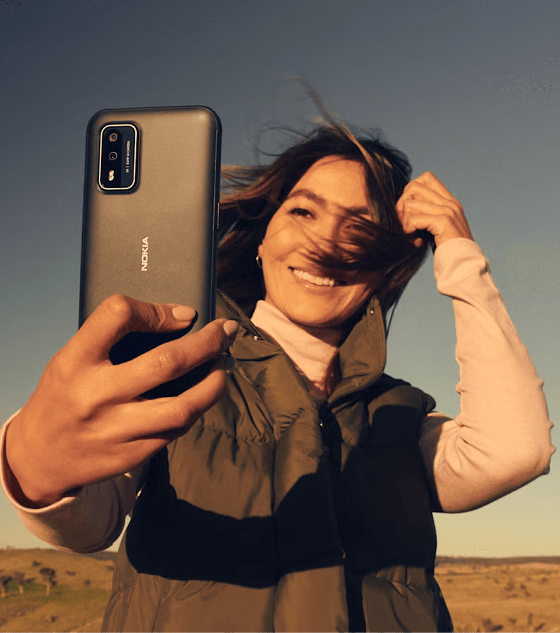 Woman looking at phone