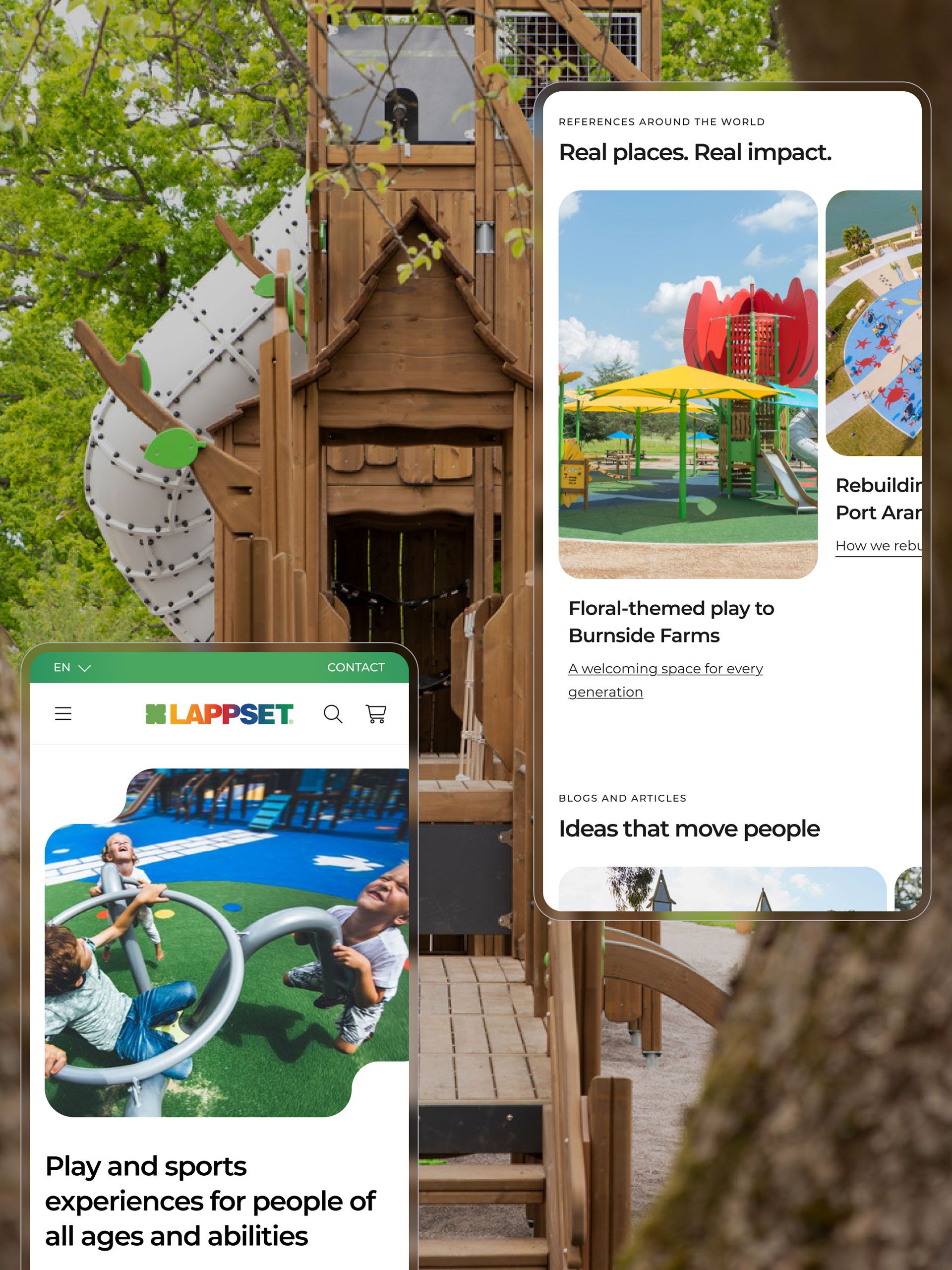 Lappset mobile UI view