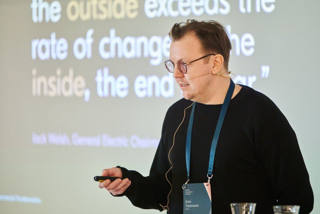 Person presenting on screen
